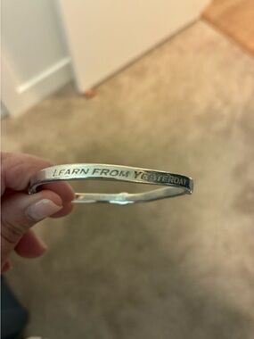 Engraved Bangle - "Learn From Yesterday, live for today, hope for tomorrow”
